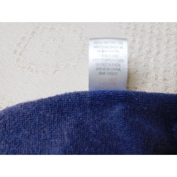 Vintage L'amour Baby Bib Navy Blue Red White Blue Piping Child Collectible - Picture 5 of 8